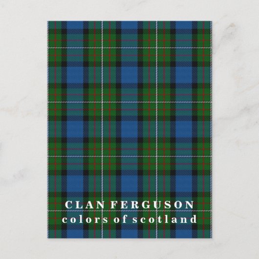 Carte Postale Couleurs du clan écossais Ferguson Tartan (Devant)
