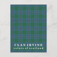Couleurs du clan écossais Irvine Tartan