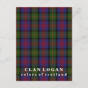 Carte Postale Couleurs du clan écossais Logan Tartan