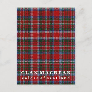 Carte Postale Couleurs du clan écossais MacBean Tartan