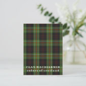 Carte Postale Couleurs du clan écossais MacDiarmid Tartan (Debout devant)