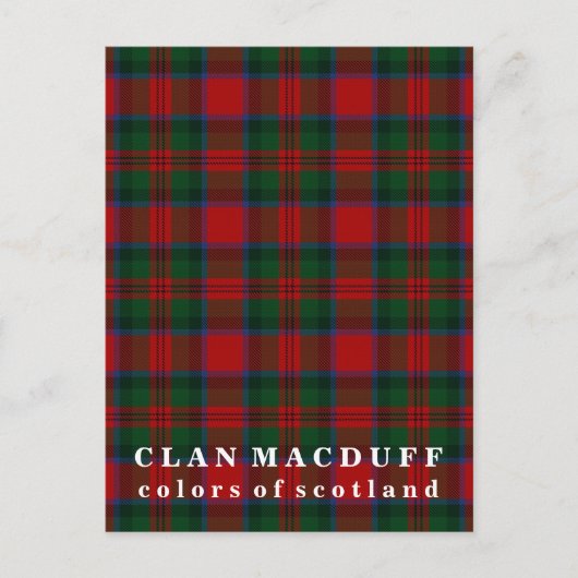 Carte Postale Couleurs du clan écossais MacDuff Tartan (Devant)