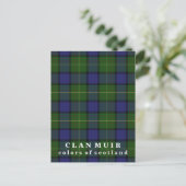 Carte Postale Couleurs du clan écossais Muir Tartan (Debout devant)