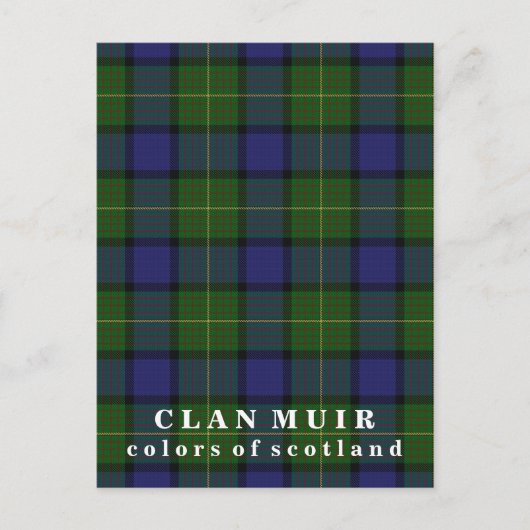 Carte Postale Couleurs du clan écossais Muir Tartan (Devant)