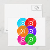 Carte Postale Couleurs du disque de vinyle (Devant / Derrière)