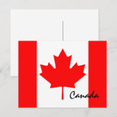 Carte Postale Couleurs du drapeau de la feuille d'érable du Cana (Devant / Derrière)