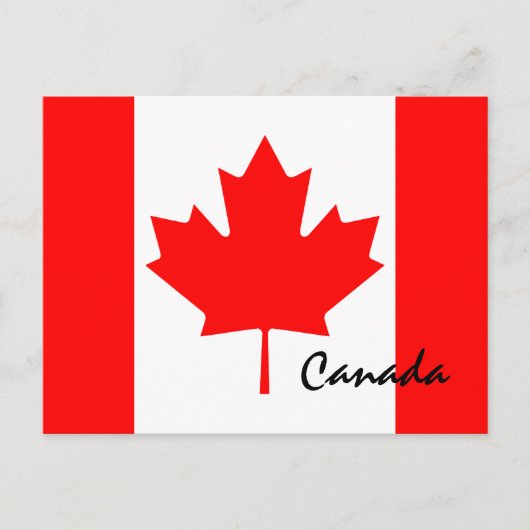 Carte Postale Couleurs du drapeau de la feuille d'érable du Cana (Devant)