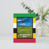 Carte Postale Couleurs du drapeau de Saint-Kitts (Debout devant)