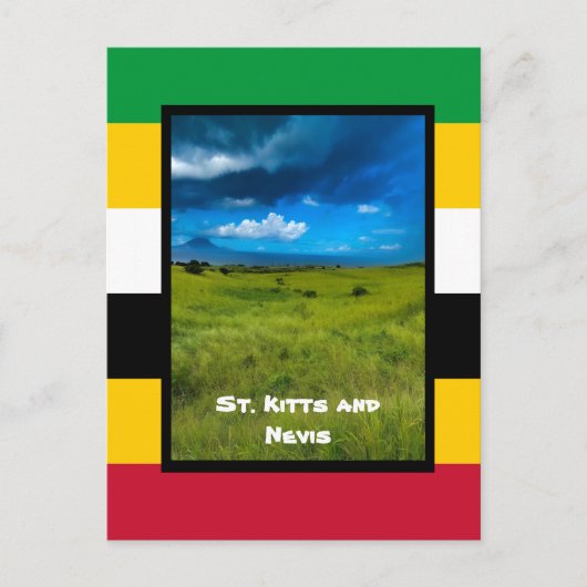 Carte Postale Couleurs du drapeau de Saint-Kitts (Devant)