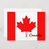 Carte Postale Couleurs du drapeau Feuille d'érable du Canada (Devant / Derrière)