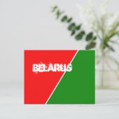 Carte Postale Couleurs du drapeau national de Biélorussie (Debout devant)
