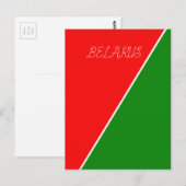 Carte Postale Couleurs du drapeau national de Biélorussie (Devant / Derrière)
