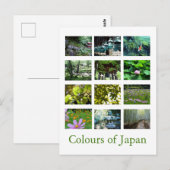 Carte Postale Couleurs du Japon (vert) (Devant / Derrière)
