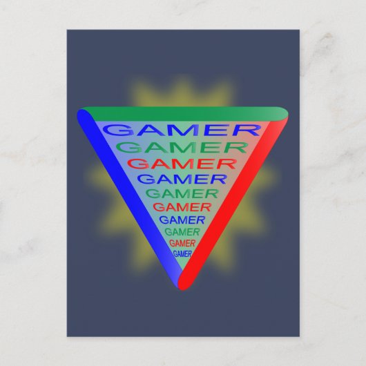 Carte Postale Couleurs du système de jeu Gamer 3 Ultimate RVB (Devant)