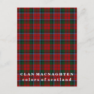 Carte Postale Couleurs du tartan Clan MacNaghten d'Écosse