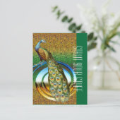 Carte Postale Couleurs d'un paon (Debout devant)