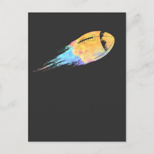 Carte Postale Couleurs éclaboussantes du ballon de football amér