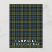 Carte Postale Couleurs écossaises Campbell Tartan (Devant)