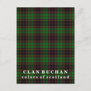 Carte Postale Couleurs écossaises Clan Buchan Tartan
