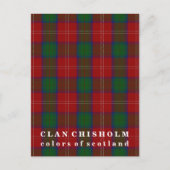 Carte Postale Couleurs écossaises Clan Chisholm Tartan (Devant)