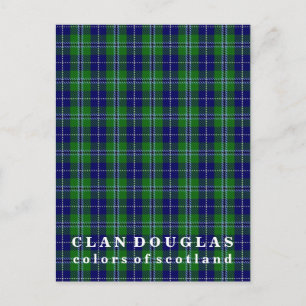 Carte Postale Couleurs écossaises Clan Douglas Tartan