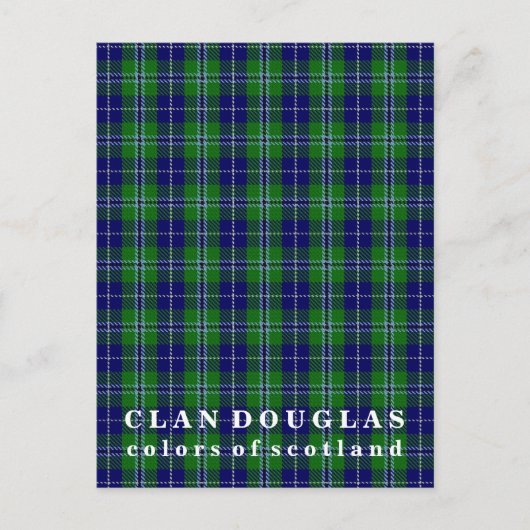 Carte Postale Couleurs écossaises Clan Douglas Tartan (Devant)