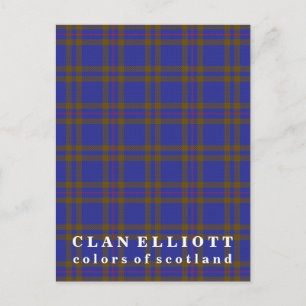 Carte Postale Couleurs écossaises Clan Elliott Tartan