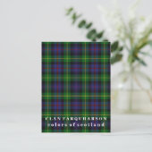 Carte Postale Couleurs écossaises Clan Farquharson Tartan (Debout devant)
