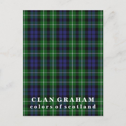 Carte Postale Couleurs écossaises Clan Graham Tartan (Devant)