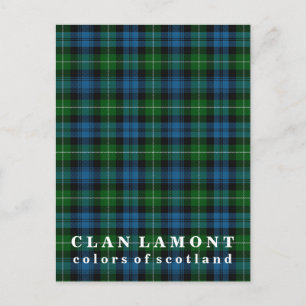 Carte Postale Couleurs écossaises Clan Lamont Tartan