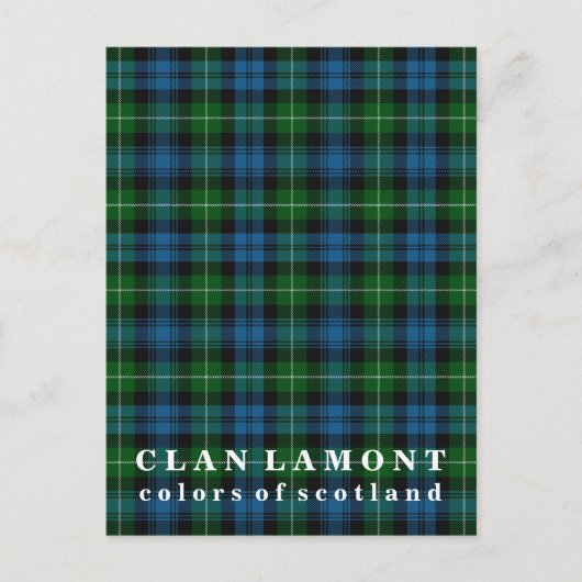 Carte Postale Couleurs écossaises Clan Lamont Tartan (Devant)