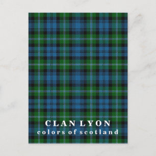 Carte Postale Couleurs écossaises Clan Lyon Tartan