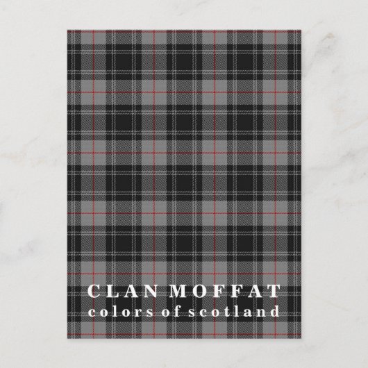 Carte Postale Couleurs écossaises Clan Moffat Tartan (Devant)