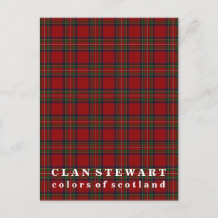 Carte Postale Couleurs écossaises Clan Stewart Tartan