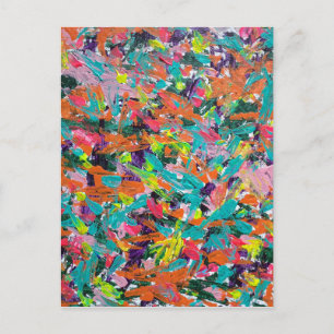 Carte Postale Couleurs et expressions dans la peinture acrylique