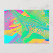 Carte Postale COULEURS FLUO - Art Fractal - (Devant)