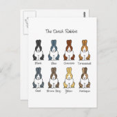 Carte Postale Couleurs hollandaises de lapin (Devant / Derrière)