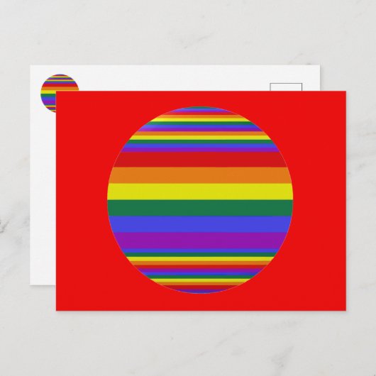 Carte Postale Couleurs LGBT Pride (Devant / Derrière)