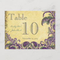 Couleurs Peacock violet Paisley Mariage Numéro de