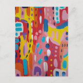 Carte Postale Couleurs principales en gras Abstraites (Devant)