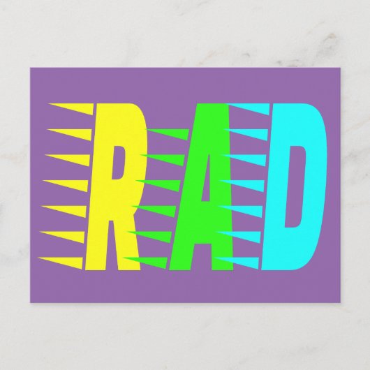 Carte Postale Couleurs RAD Neon (Devant)