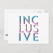 Carte Postale Couleurs trans-inclusives (Devant / Derrière)
