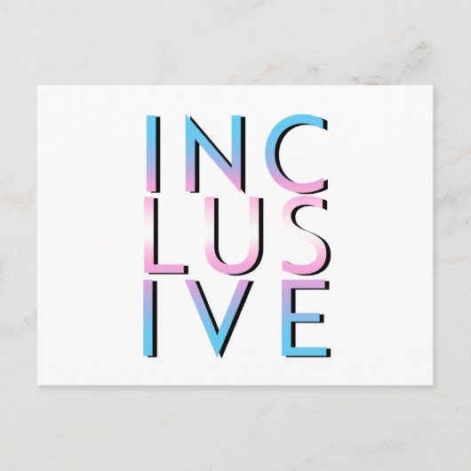 Carte Postale Couleurs trans-inclusives (Devant)