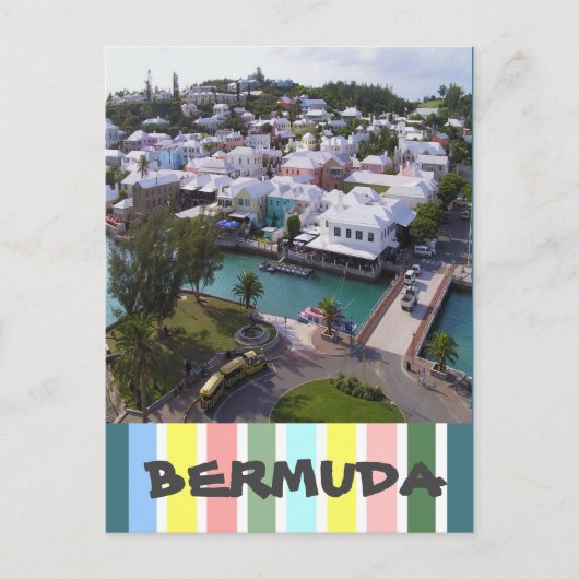 Carte Postale Couleurs tropicales des Bermudes (Devant)