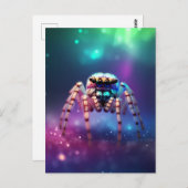 Carte Postale Couleurs vibrantes de l'araignée (Devant / Derrière)
