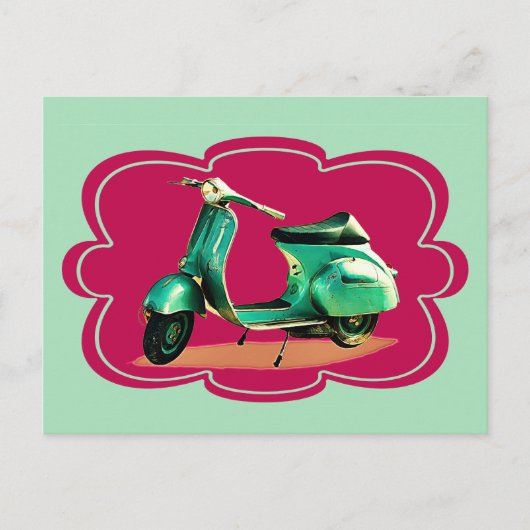 Carte Postale Couleurs Vintages vintage Scooter (Devant)