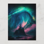 Carte Postale Couleurs vives des aurores boréales (Devant)