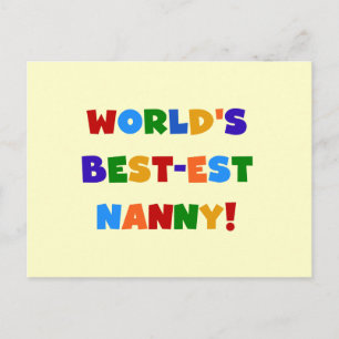 Carte Postale Couleurs vives les meilleurs cadeaux de nounou du 