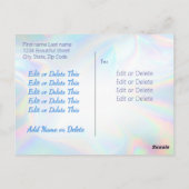 Carte Postale Couleurs vives LGBTQ+ Arc-en-ciel Drapeau 2 côtés (Dos)