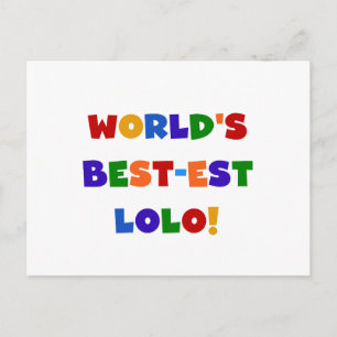Carte Postale Couleurs vives Meilleurs T-shirts et cadeaux Lolo
